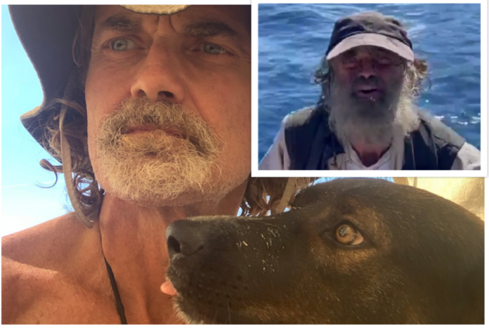 Man rescued from boat after months at sea is moving on from his dog