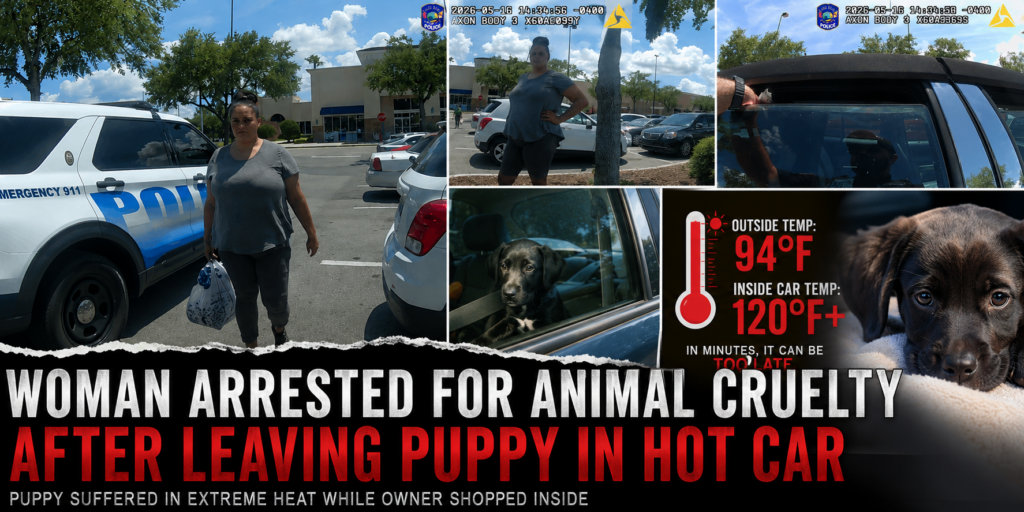Woman Arrested After Leaving Puppy in Hot, Parked Car