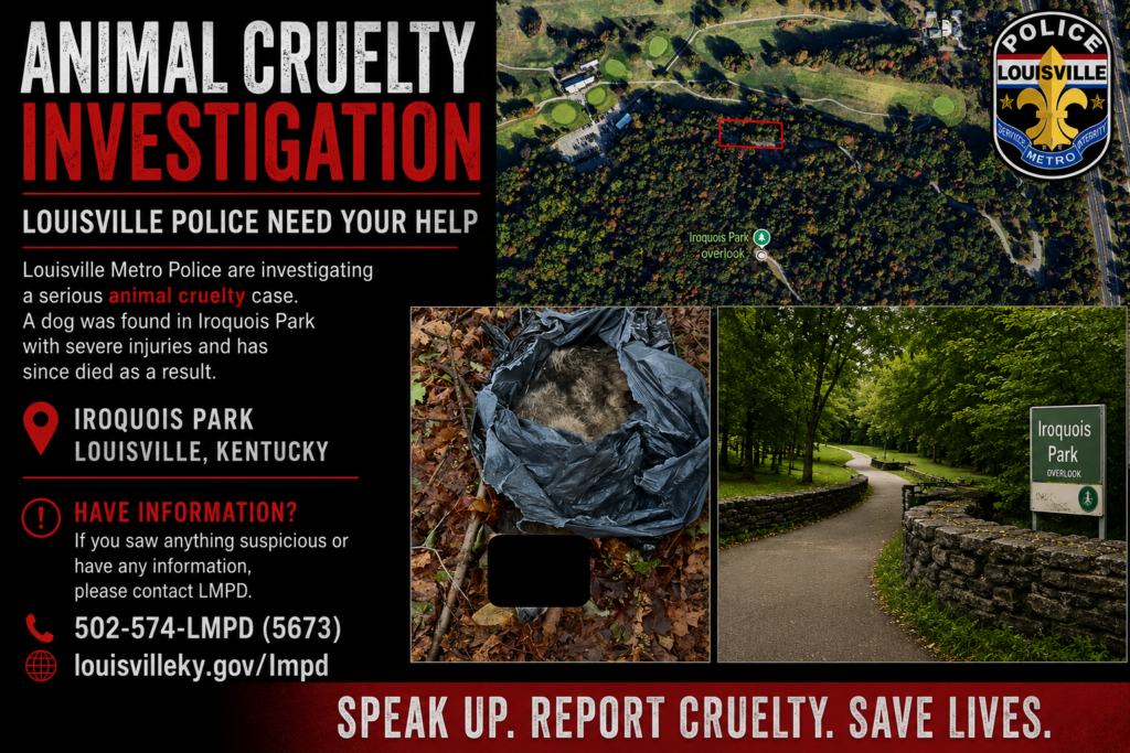 Police Seek Public’s Help in Animal Cruelty Investigation Involving Abandoned Dog